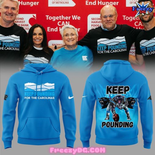 Carolina Panthers Keep Pounding 2024 Blue Hoodie