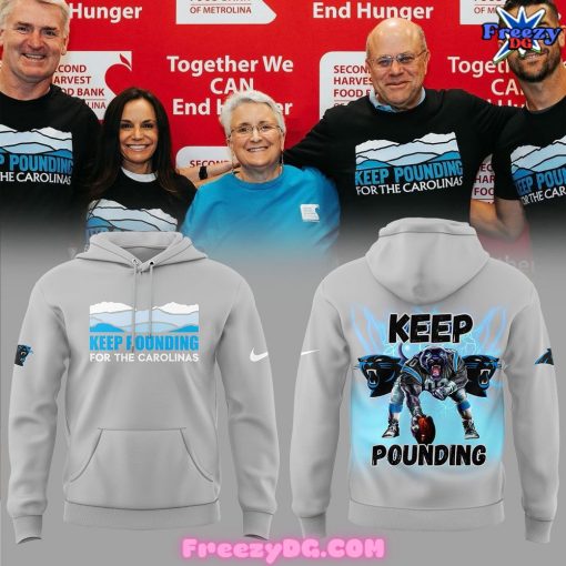 Carolina Panthers Keep Pounding 2024 Gray Hoodie