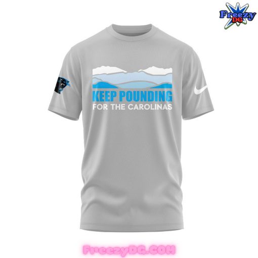 Carolina Panthers Keep Pounding 2024 Gray T-Shirt