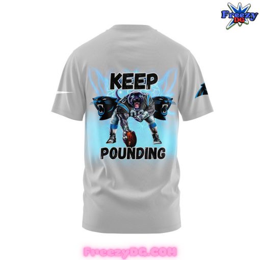 Carolina Panthers Keep Pounding 2024 Gray T-Shirt