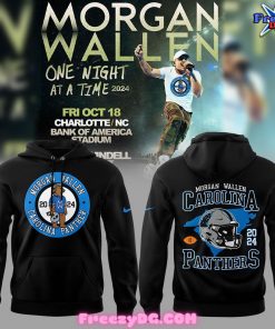 Carolina Panthers Morgan Wallen 2024 Black Hoodie