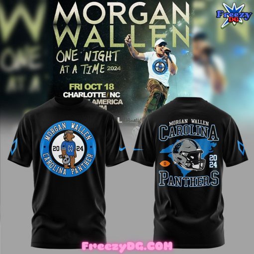 Carolina Panthers Morgan Wallen 2024 Black T-Shirt