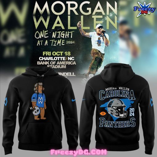 Carolina Panthers x Morgan Wallen 2024 Black Hoodie