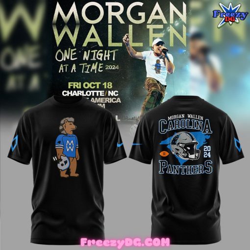 Carolina Panthers x Morgan Wallen 2024 Black T-Shirt