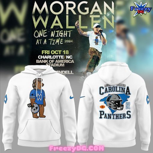 Carolina Panthers x Morgan Wallen 2024 White Hoodie