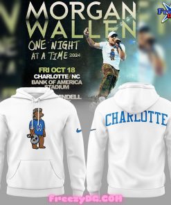 Carolina Panthers x Morgan Wallen Charlotte 2024 White Hoodie