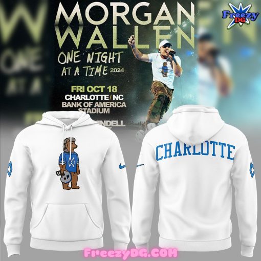 Carolina Panthers x Morgan Wallen Charlotte 2024 White Hoodie