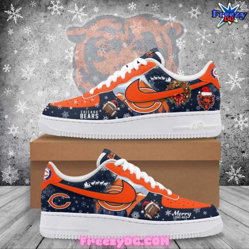 Chicago Bears Merry Christmas Nike Air Force 1