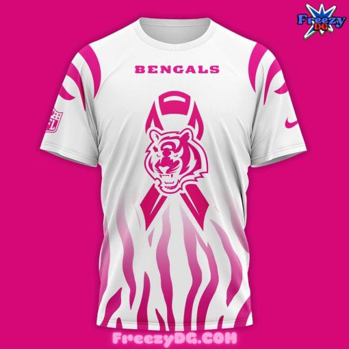 Cincinnati Bengals Breast Cancer 2024 White T-Shirt