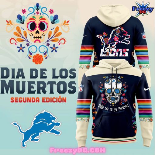 Detroit Lions Dia De Los Muertos Hoodie