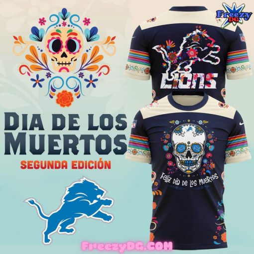 Detroit Lions Dia De Los Muertos T-Shirt