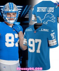 Detroit Lions New Uniform 2024-25 Blue Football Jersey