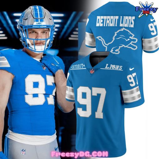 Detroit Lions New Uniform 2024-25 Blue Football Jersey