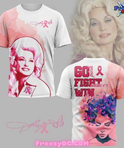 Dolly Parton Pink Ribbon Cancer Awareness T-Shirt