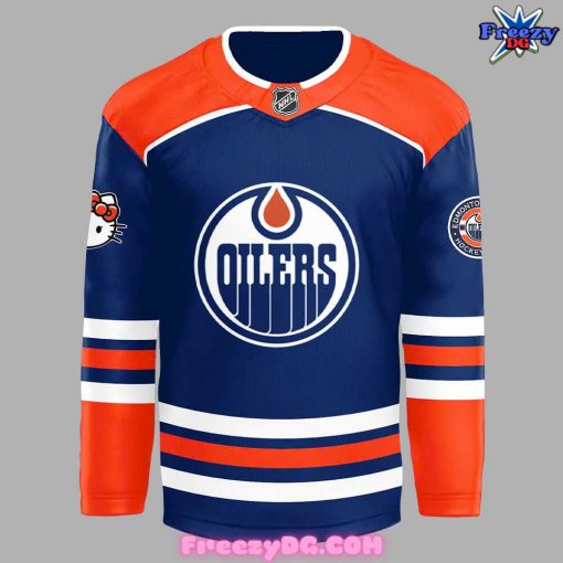 Edmonton Oilers x Hello Kitty 50th Anniversary Hockey Jersey