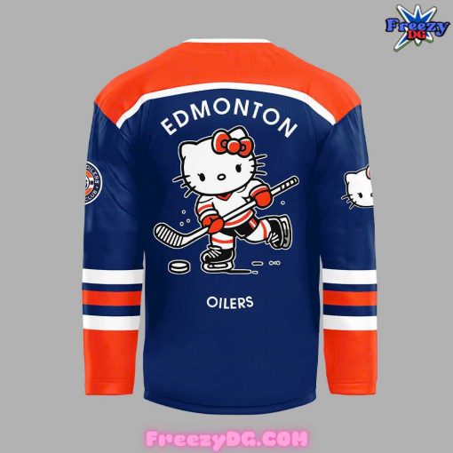 Edmonton Oilers x Hello Kitty 50th Anniversary Hockey Jersey