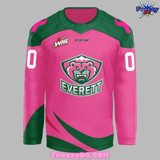 Everett Silvertips Pink in the Rink Night 2024 Hockey Jersey