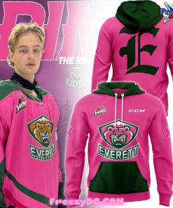 Everett Silvertips Pink in the Rink Night 2024 Hoodie