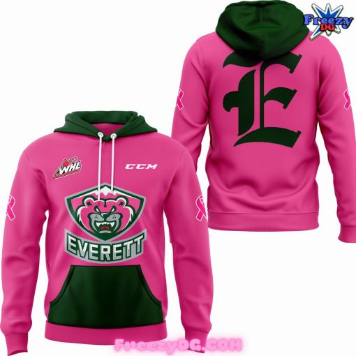 Everett Silvertips Pink in the Rink Night 2024 Hoodie