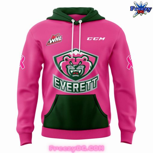 Everett Silvertips Pink in the Rink Night 2024 Hoodie