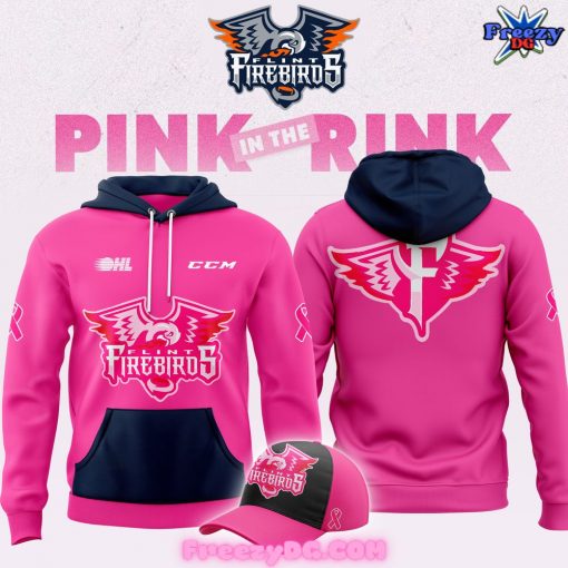 Flint Firebird Pink in the Rink Night 2024 Hoodie