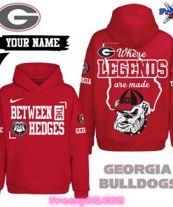 Georgia Bulldogs Between The Hedges Red Hoodie