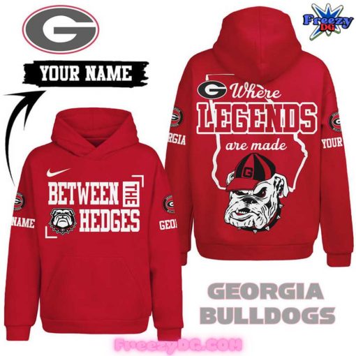 Georgia Bulldogs Between The Hedges Red Hoodie