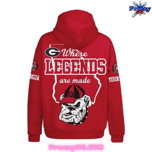 Georgia Bulldogs Between The Hedges Red Hoodie