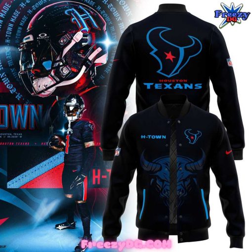 Houston Texans H-Town 2024 Blue Baseball Jacket