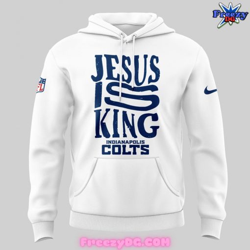 Indianapolis Colts Jesus Is King 2024 White Hoodie