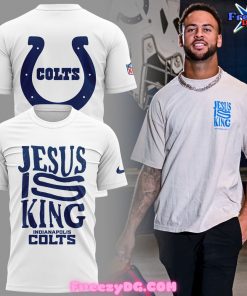 Indianapolis Colts Jesus Is King 2024 White T-Shirt