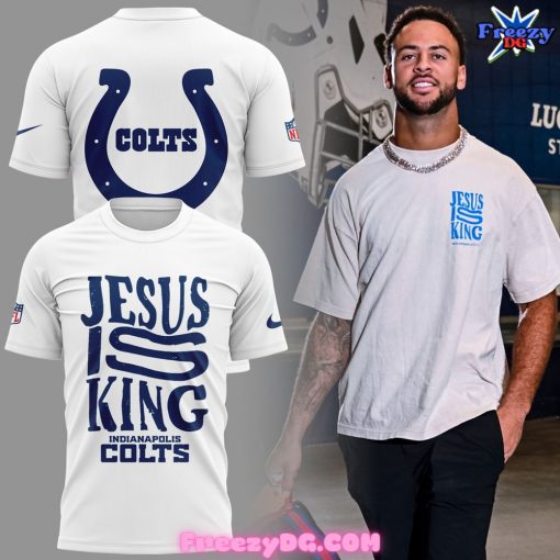 Indianapolis Colts Jesus Is King 2024 White T-Shirt