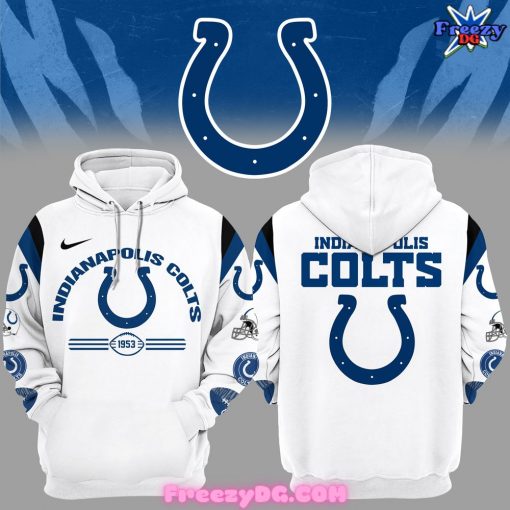 Indianapolis Colts Nike Throwback 2024 White Hoodie