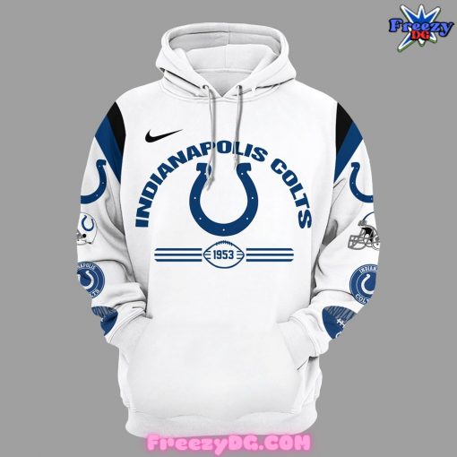 Indianapolis Colts Nike Throwback 2024 White Hoodie