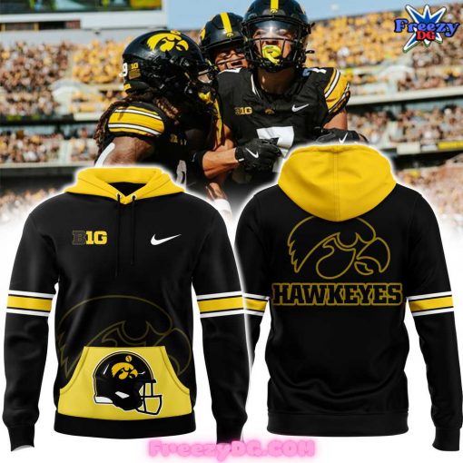 Iowa Hawkeyes Yellow Football 2024 Hoodie