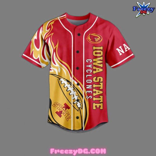 Iowa State Cyclones Nation Custom Baseball Jersey