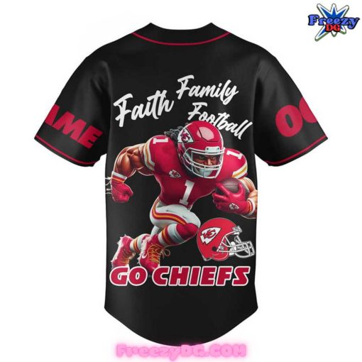 Kansas City Chiefs Faith Family Football Go Chiefs Baseball Jersey