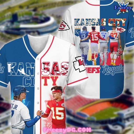 Kansas City Royals x Kansas City Chiefs Baseball Jersey