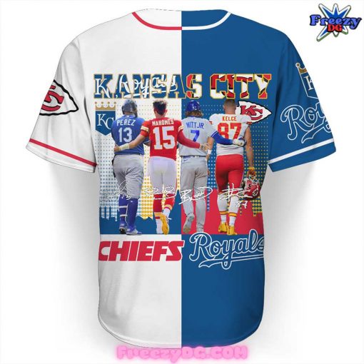 Kansas City Royals x Kansas City Chiefs Baseball Jersey