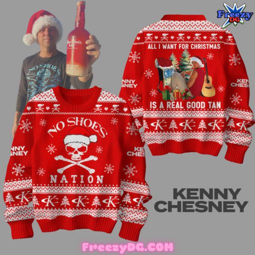 Kenny Chesney No Shoes Christmas Special Red Sweater