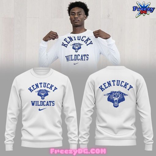 Kentucky Wildcats Basketball 2024 White Sweatshirt