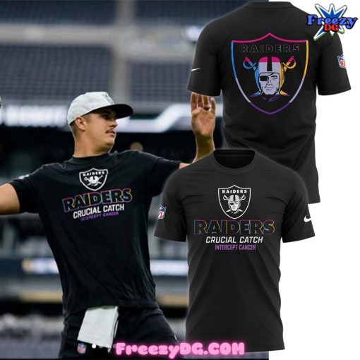 Las Vegas Raiders CRUCIAL CATCH Black T-Shirt