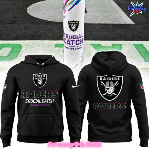 Las Vegas Raiders Crucial Catch Intercept Cancer 2024 Hoodie