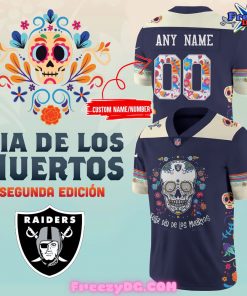 Las Vegas Raiders Dia De Los Muertos Custom Football Jersey