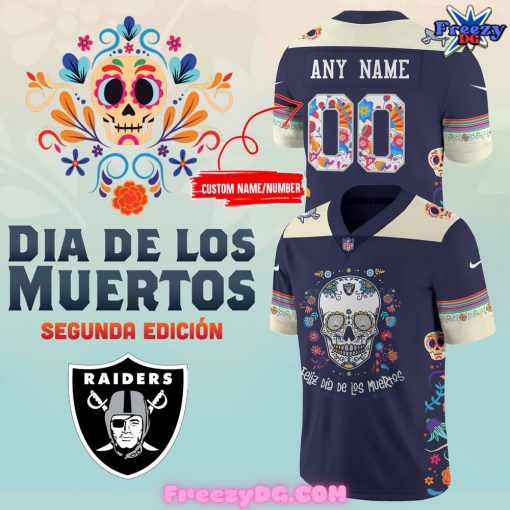 Las Vegas Raiders Dia De Los Muertos Custom Football Jersey