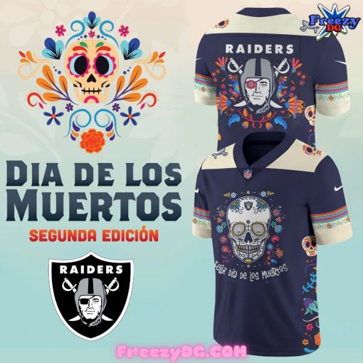 Las Vegas Raiders Dia De Los Muertos 2024 Football Jersey