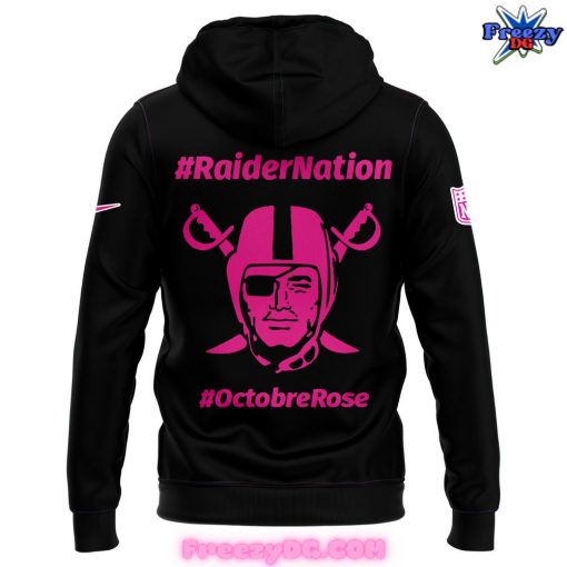 Las Vegas Raiders Octubre Rose Black Hoodie