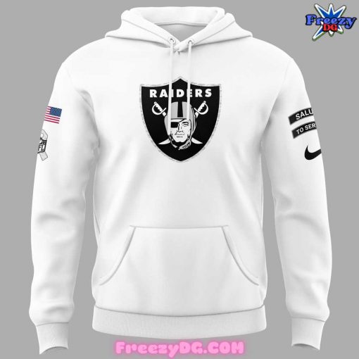 Las Vegas Raiders Salute to Service 2024 White Hoodie