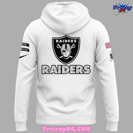 Las Vegas Raiders Salute to Service 2024 White Hoodie