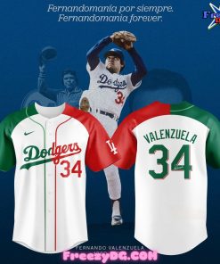 Los Angeles Dodgers Fernando Valenzuela Mexican Special Edition Baseball Jersey